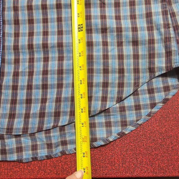 Robert Graham Mens Plaid Button Up Shirt Sz 2XL Flip Cuff Southwestern Old Money - Picture 11 of 11